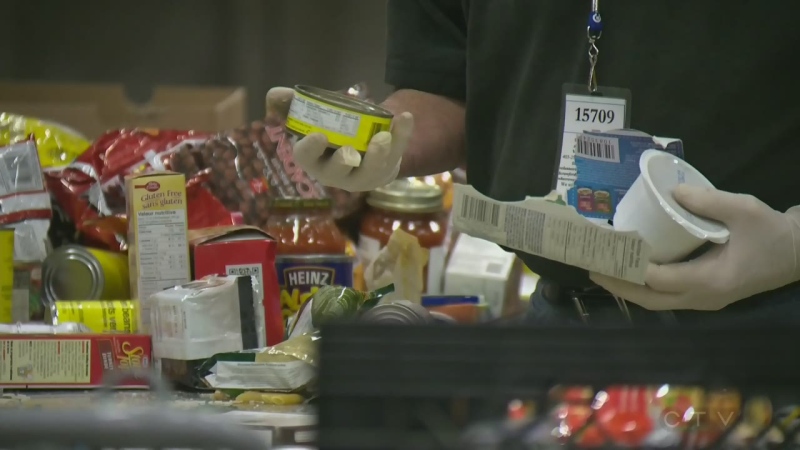 Food is sorted at the Calgary Food Bank. (FILE)